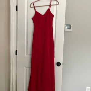 Red long dress